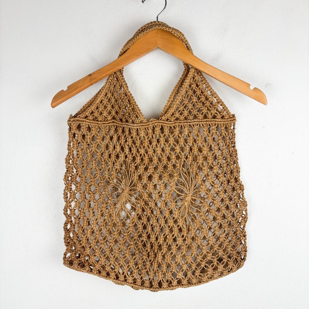 Vintage Woven Crochet Shoulder Bag - Picture 2 of 5